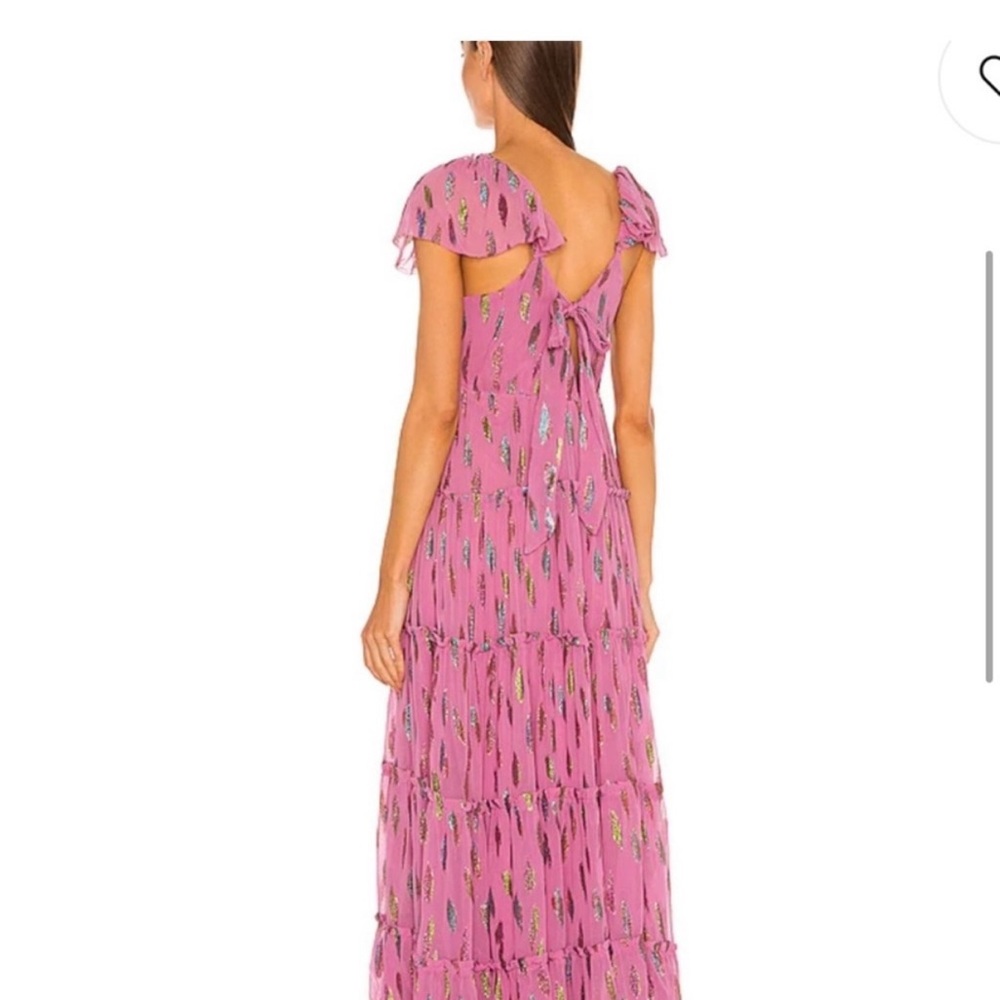 SAYLOR Feather Print Maxi Dress - Picture 3 of 5